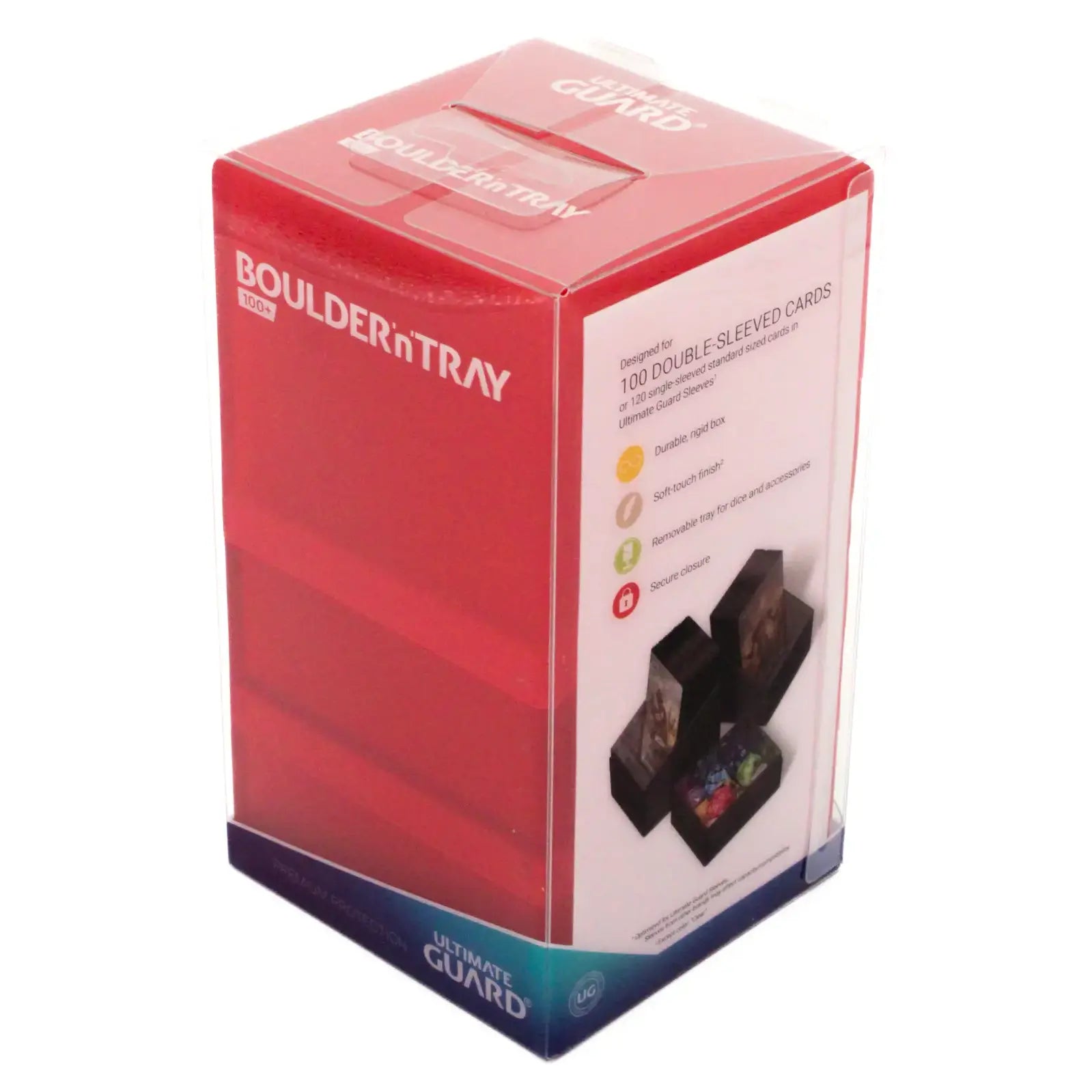 Ultimate Guard - Boulder 'N' Tray 100+ Frosted Ruby
