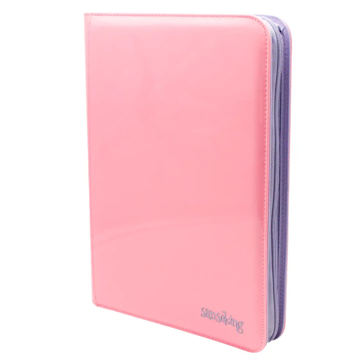 Sanseking: Crimson Coral 9 Pocket Zip Binder Pink