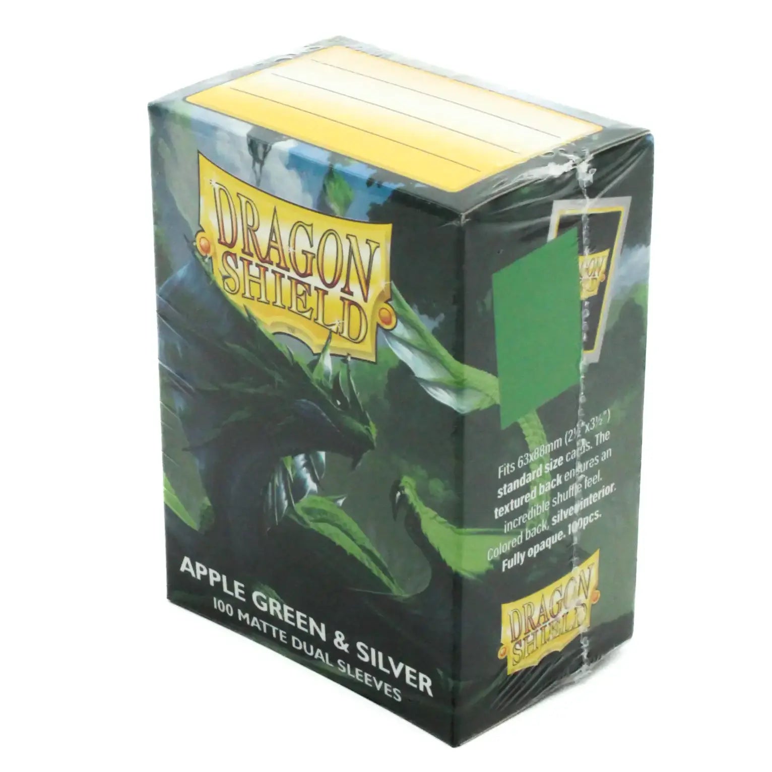 Dragon Shield Matte Dual Sleeves - Apple Green & Silver (100 Sleeves) (Standardgröße)