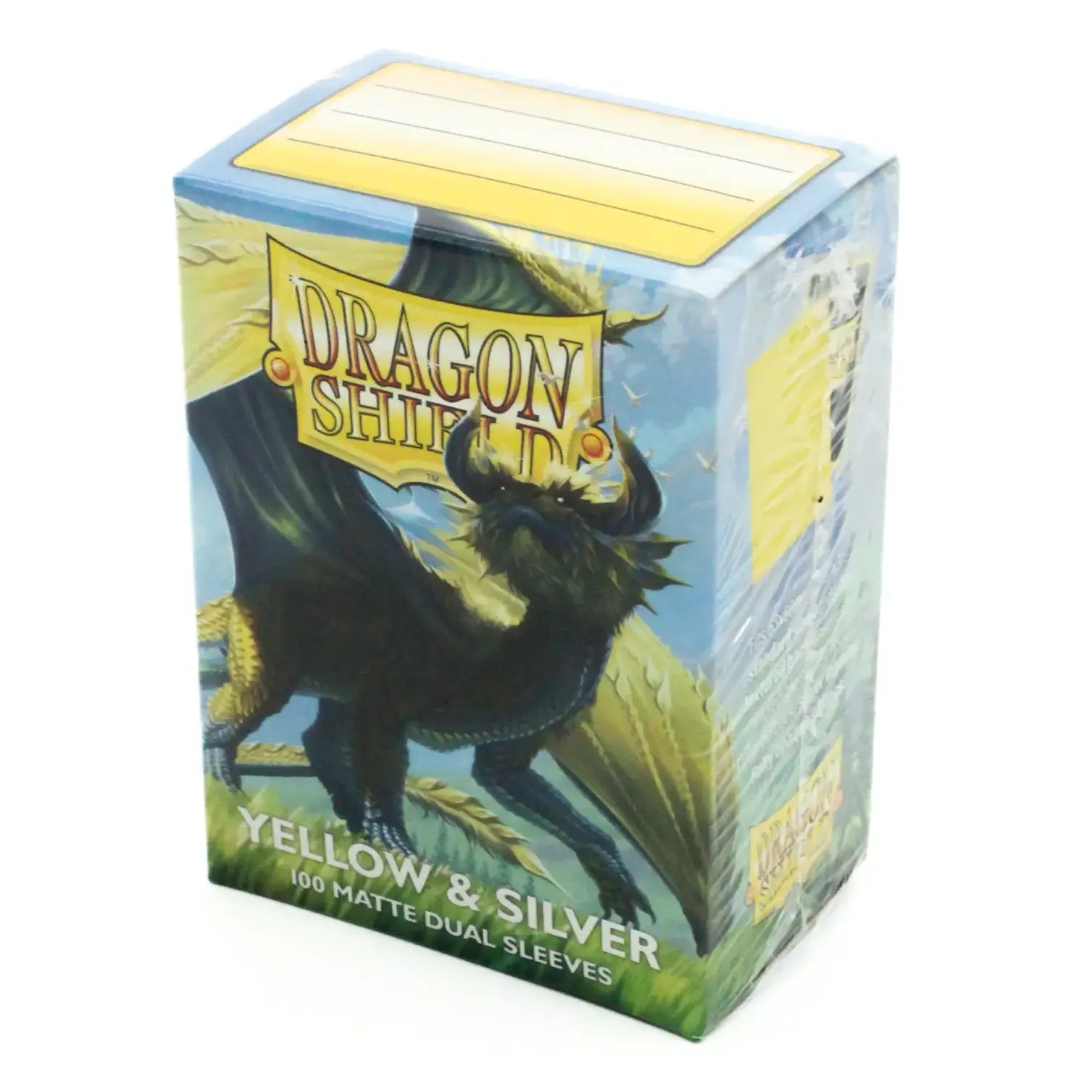 Dragon Shield Dual Matte Sleeves - Yellow&Silver (100 Sleeves) (Standardgröße)